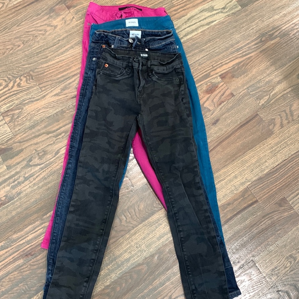 4 pairs size 10 girls jeans. 3 pairs Hudson and one pair Joes